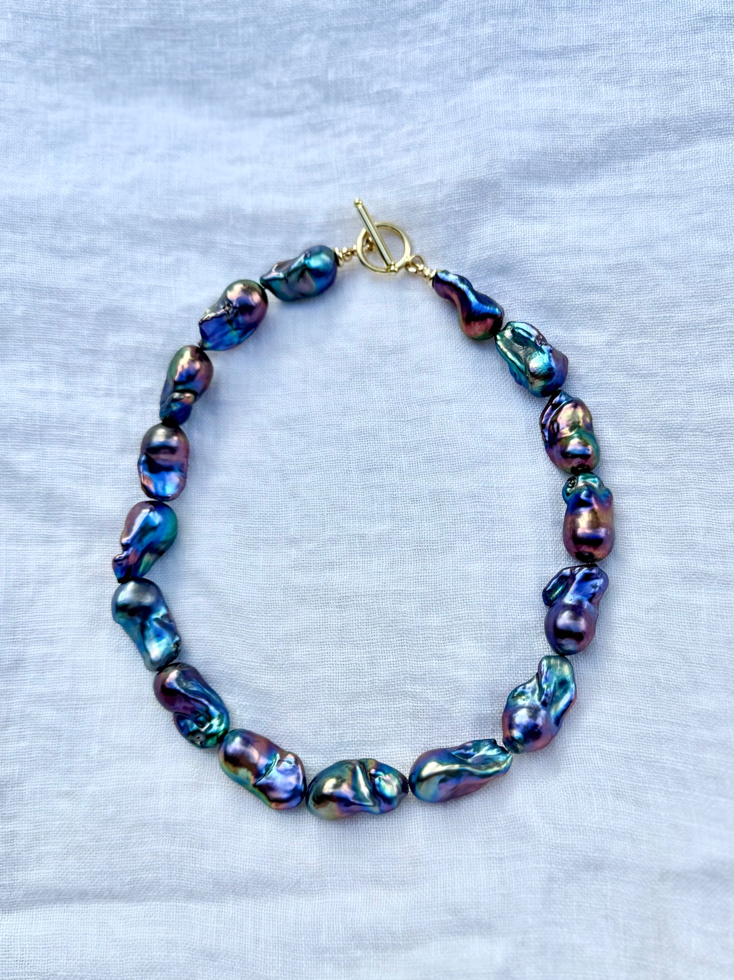 Peacock Baroque Pearl Necklace