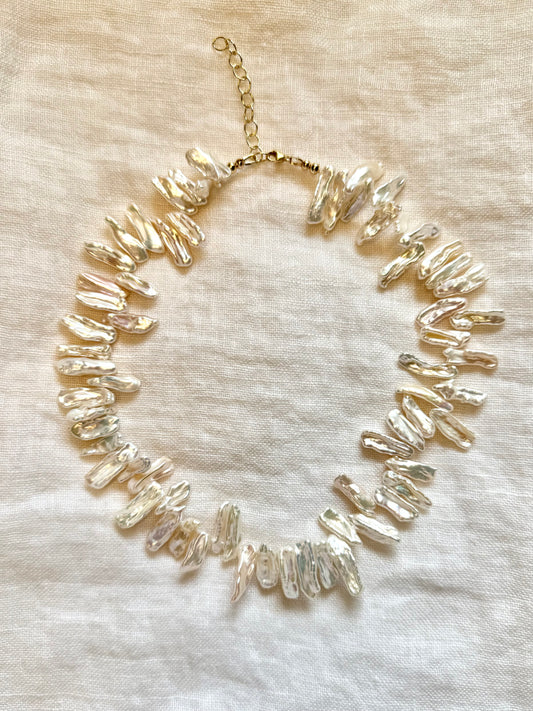 The Hillary Necklace in White