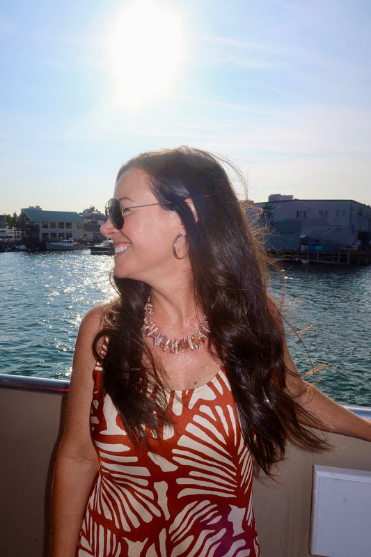 The Hillary Necklace in Pink