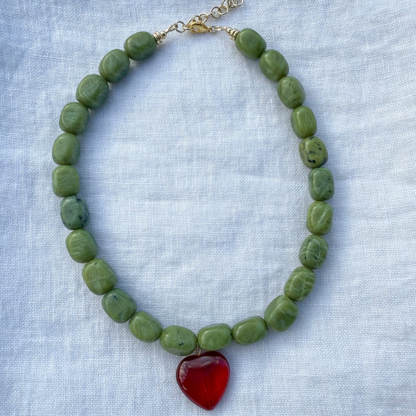 The Frances Necklace - Jade Nugget