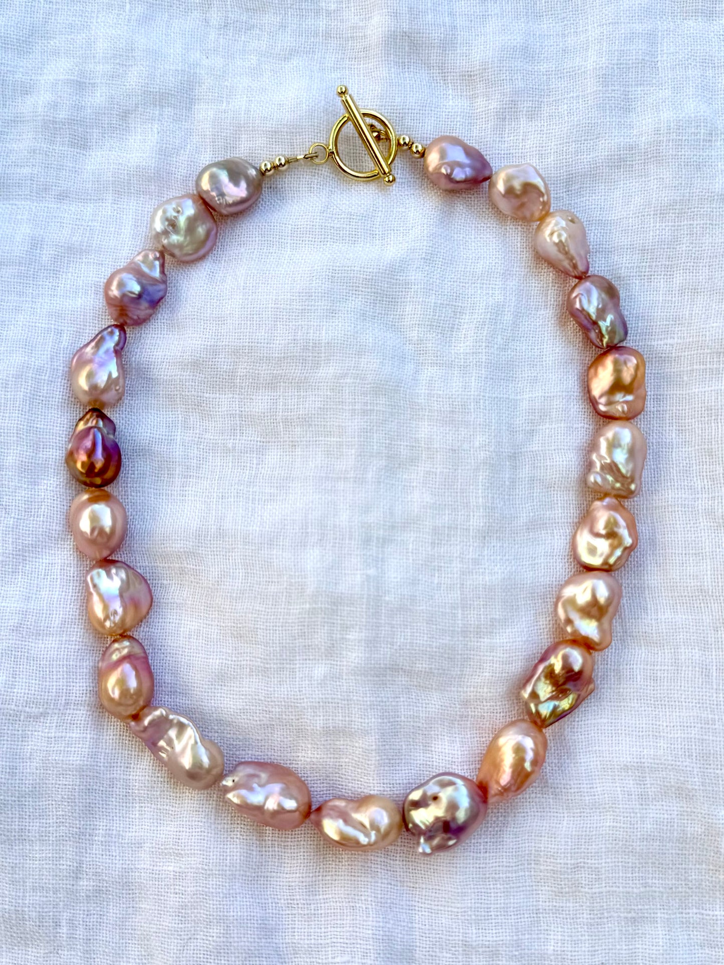 Peach Baroque Pearls
