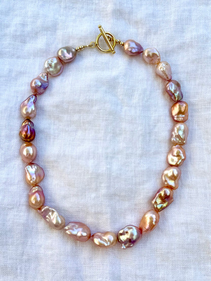 Peach Baroque Pearls
