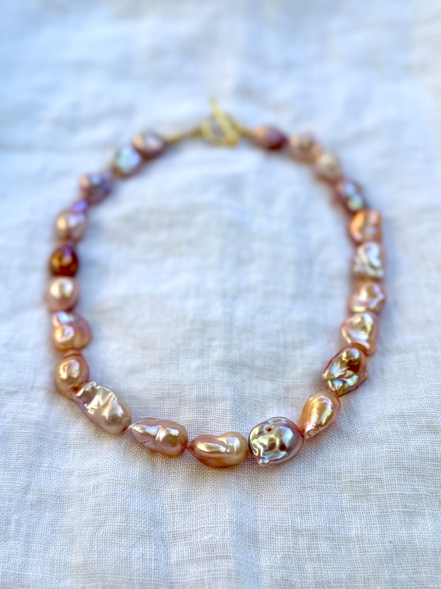 Peach Baroque Pearls