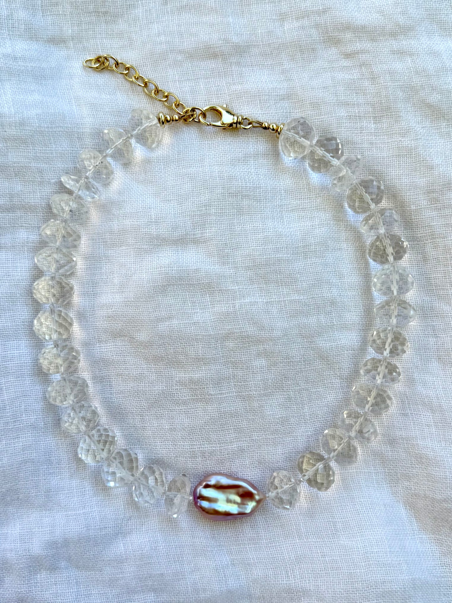 The Jess Necklace - Pink Pearl