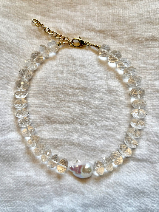 The Jess Necklace - White Pearl