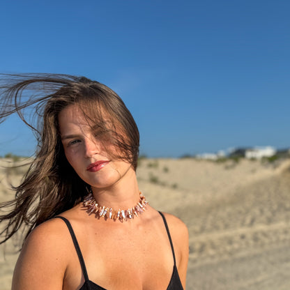 The Hillary Necklace in Pink