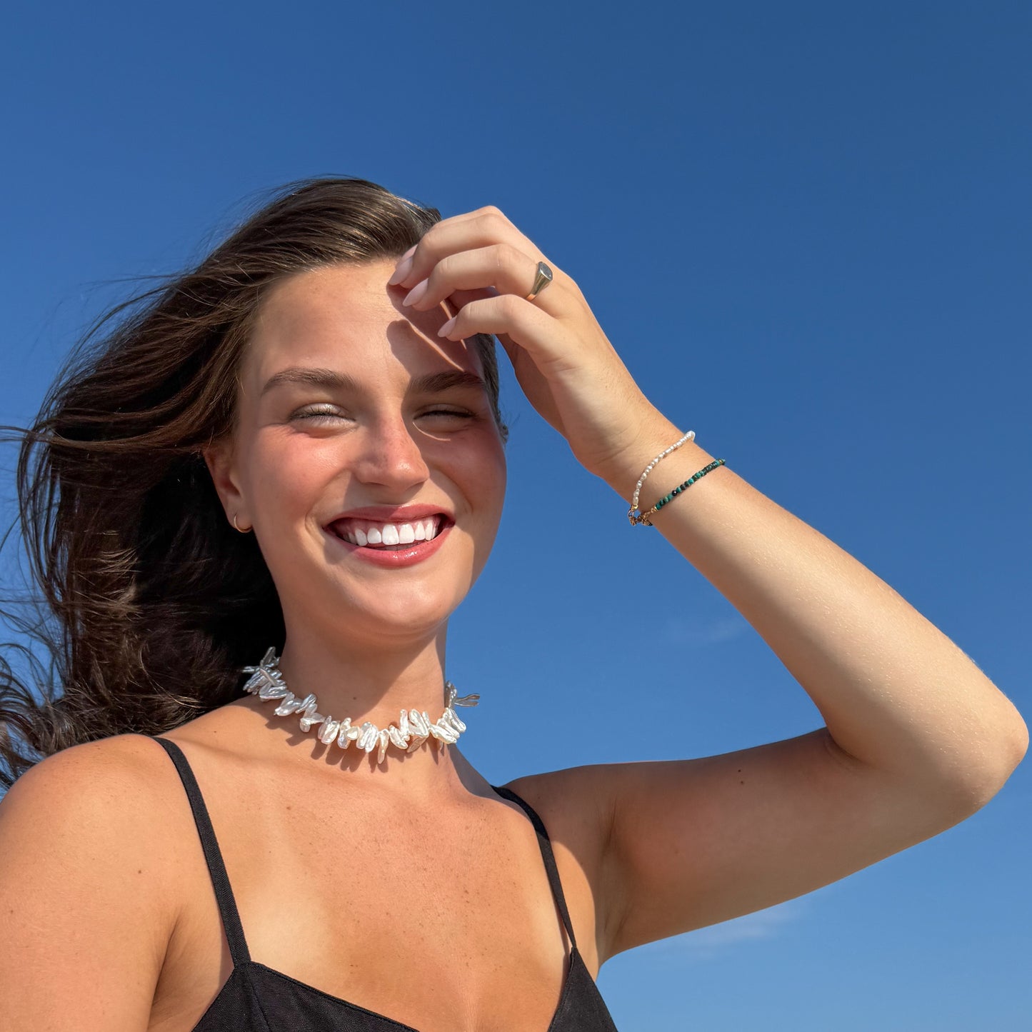 The Hillary Necklace in White