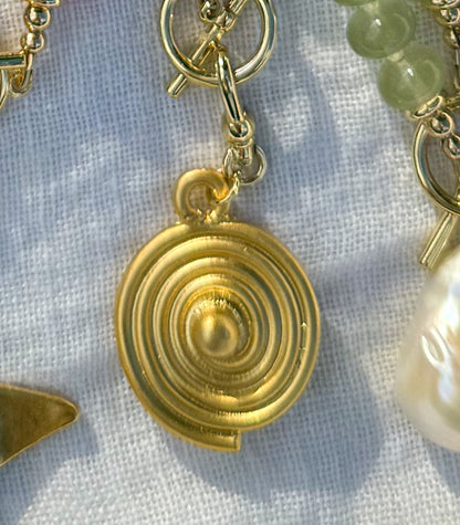 Spiral Coin Charm