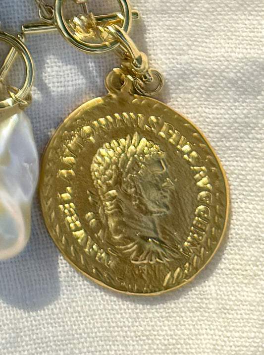 Large Roman Coin Charm