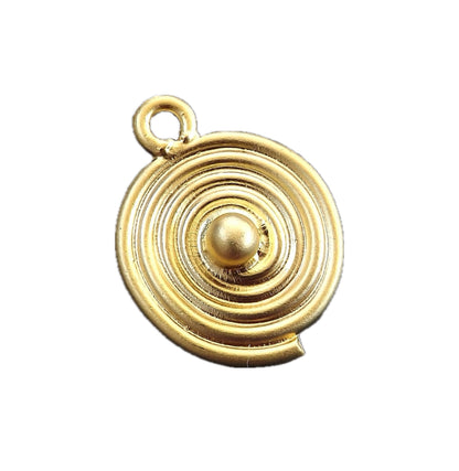 Spiral Coin Charm