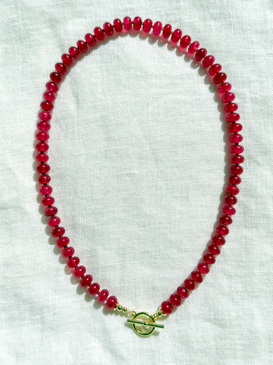 The Aura Necklace - Rasberry