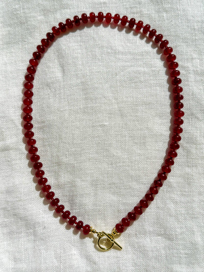 The Aura Necklace - Cranberry