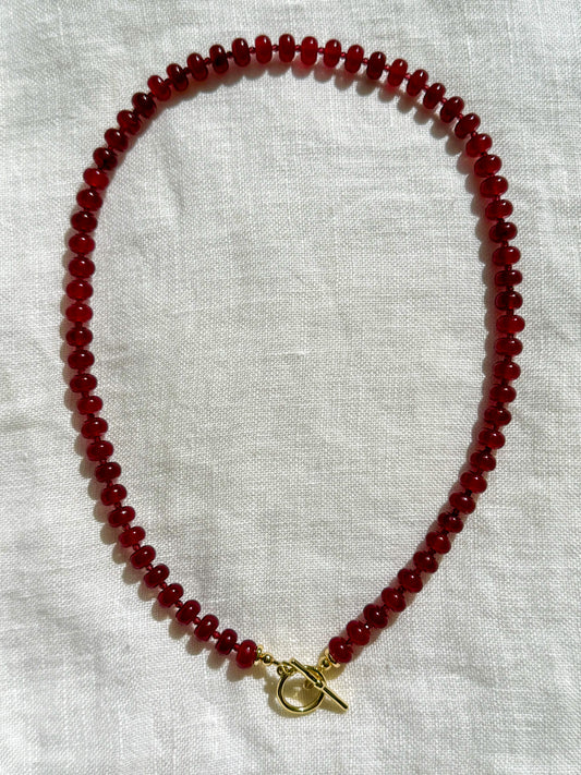 The Aura Necklace - Cranberry